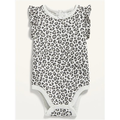 Unisex Ruffle-Sleeve Bodysuit for Baby