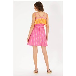 Kadın Fuşya Dokuma Elbise