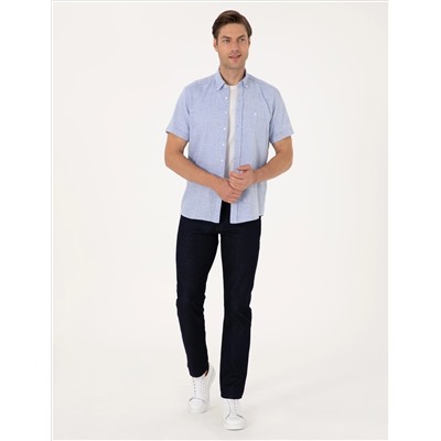 Mavi Regular Fit Kısa Kollu Gömlek