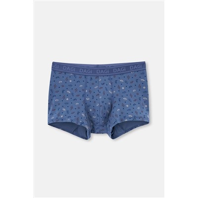 Dagi Mavi 2'li Desenli Micro Modal Boxer