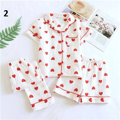 Милая пижамка для девочек. В комплекте шорты и штаны