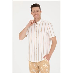 Erkek Beyaz Kısa Kollu Gömlek