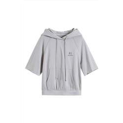 Sudadera de manga corta Gris claro