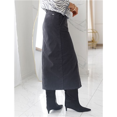 Юбка из эластичного микро-вельвета