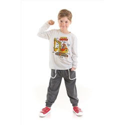 Mushi Yellow Digger Erkek Çocuk Gri T-shirt Gri Pantolon Takım MS-22S1-080