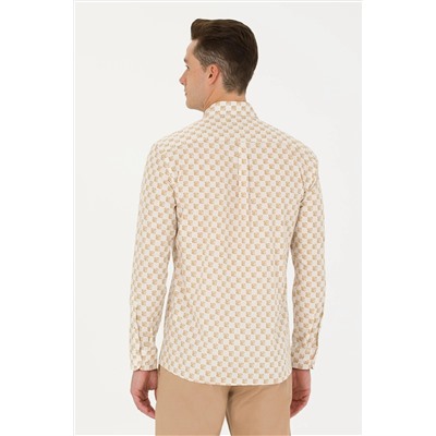 Erkek Taş Uzun Kollu Gömlek