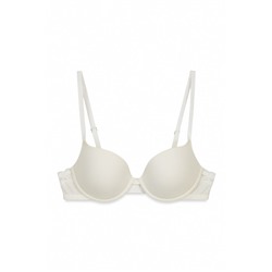 Sujetador clásico microfibra rayada blanco BEAUTIFUL