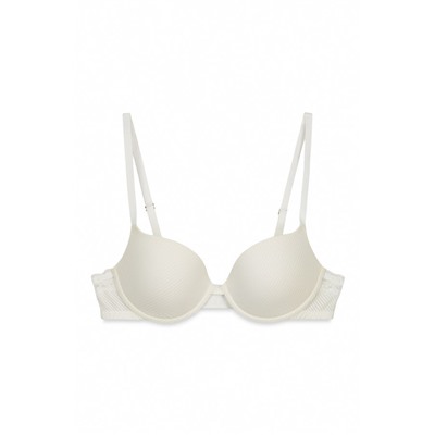 Sujetador clásico microfibra rayada blanco BEAUTIFUL