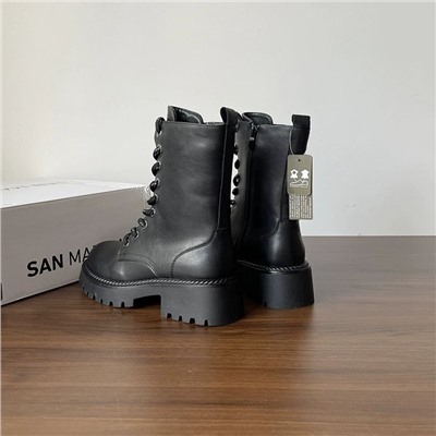 Женские кожаные ботинки на толстой подошве, экспорт