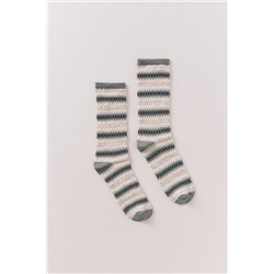 Calcetines largos rombos gris claro