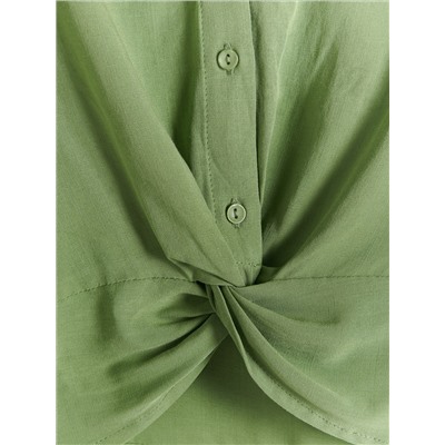 Bluse mit dekorativem Knotendetail