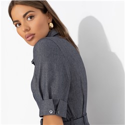 Платье приталенного силуэта, День обещает быть стильным (с поясом)