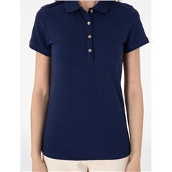Lacivert Regular Fit Pamuklu Polo Yaka Basic Tişört