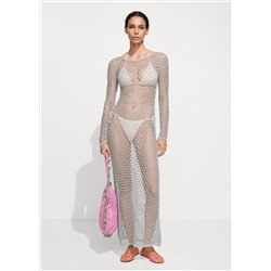 Vestido crochet lúrex