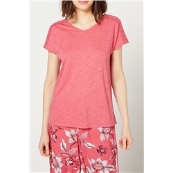 Футболка Simea Коралловый под мрамор