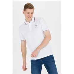 Erkek Beyaz Basic Polo Yaka Tişört