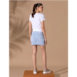 Açık Mavi Jean Etek