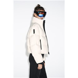 FAUX SHEARLING PADDED ANORAK 80% DOWN 20% FEATHER HEIQ XREFLEX™ RECCO® TECHNOLOGY SKI COLLECTION, CHARACTERISTICS