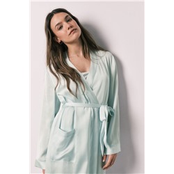 Bata midi satén verde