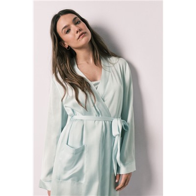 Bata midi satén verde