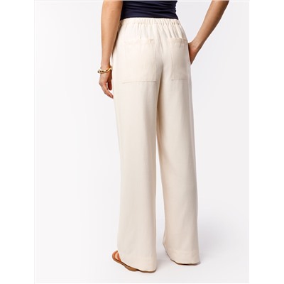 Свободные брюки из плотного лиоцелла на резинке