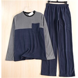 Двусторонний бархатный мужской повседневный домашний костюм