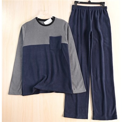 Двусторонний бархатный мужской повседневный домашний костюм