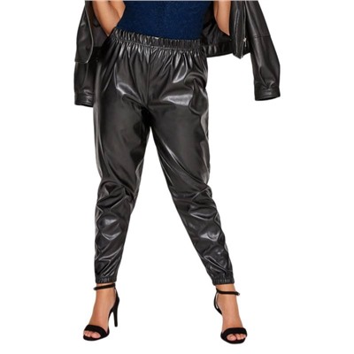 Женские брюки из эко кожи Plus Size