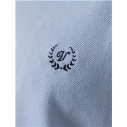 Футболка поло с плетеным воротником на пуговицах из эластичного хлопка