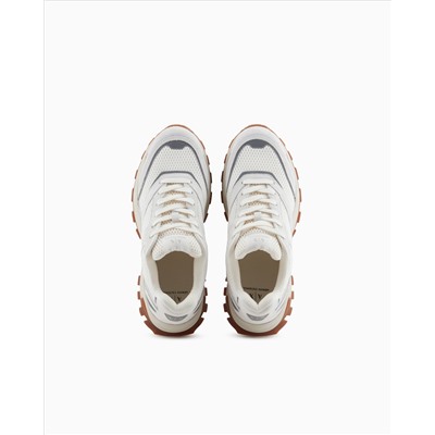 Mesh sneakers with oversized sole