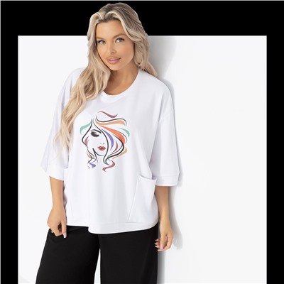 Футболка свободная с карманами, Красота внутри