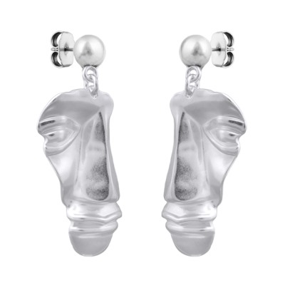 Серьги (покрытие: матовый родий)