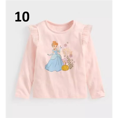 Хлопковый лонгслив для девочек