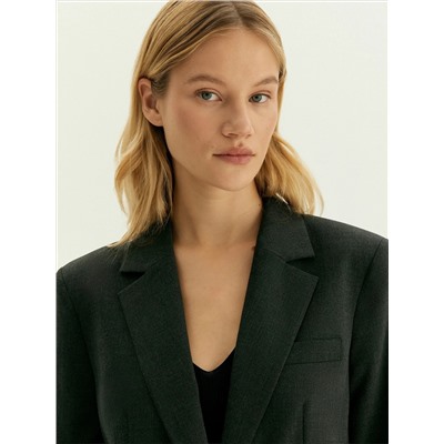 Однобортный жакет с разрезом на спине, ML758/spirit