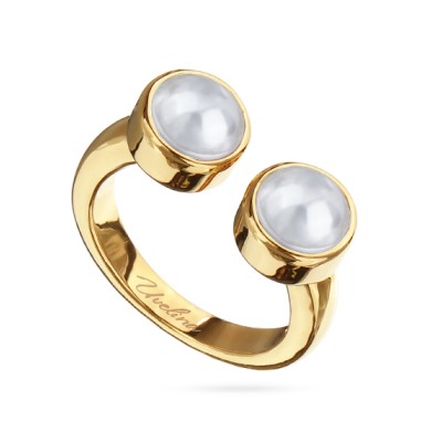 Кольцо Теннис (Майорка белая 6мм; покрытие золото), Есть комплект