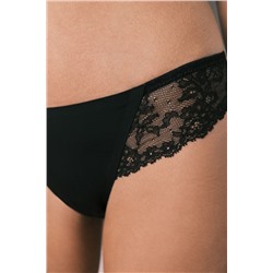 Braga clásica microfibra y encaje negra