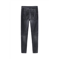 Vaquero skinny push-up de tiro alto Negro