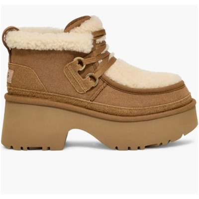 Classic New Heights Genuine Shearling Lace-Up Bootie (Women) UGG®