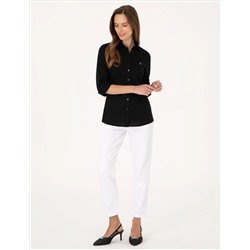 Siyah Slim Fit Uzun Kollu Gömlek