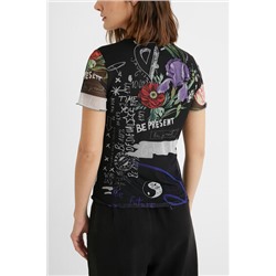 Camiseta manga corta tul