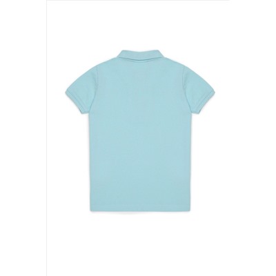 Erkek Çocuk Açık Mavi Polo Yaka Tişört