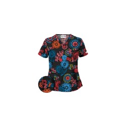UA Spring Out Black Scrub Top