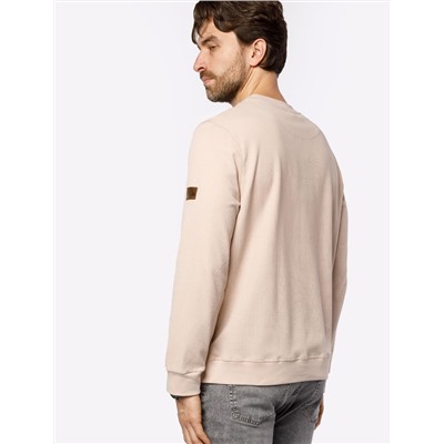 Свитшот из фактурного хлопка с авторским принтом