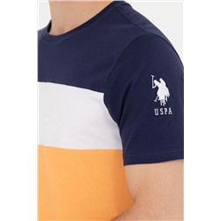 Erkek Turuncu Bisiklet Yaka Tişört