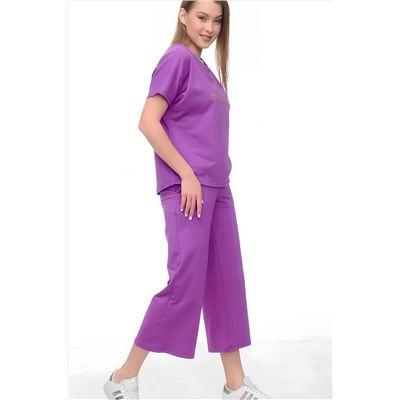 Костюм с брюками с кюлотами, футер двухнитка, Арт. 1050 НАТАЛИ #981595