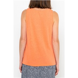 Camiseta de tirantes de lino Naranja