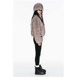 SHORT COAT WITH FAUX FUR HOOD HEIQ XREFLEX™ TECHNOLOGY SKI COLLECTION