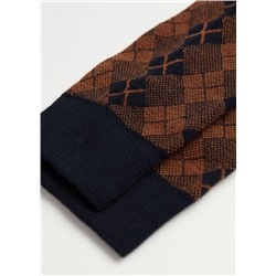 Kurze Herren-Baumwollsocken mit Muster