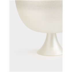 Ваза для фруктов, 24х18 см, на ножке, стекло, молочная/шампань, Marbella