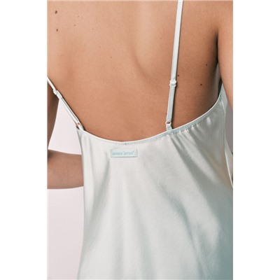 Pijama corto satén verde